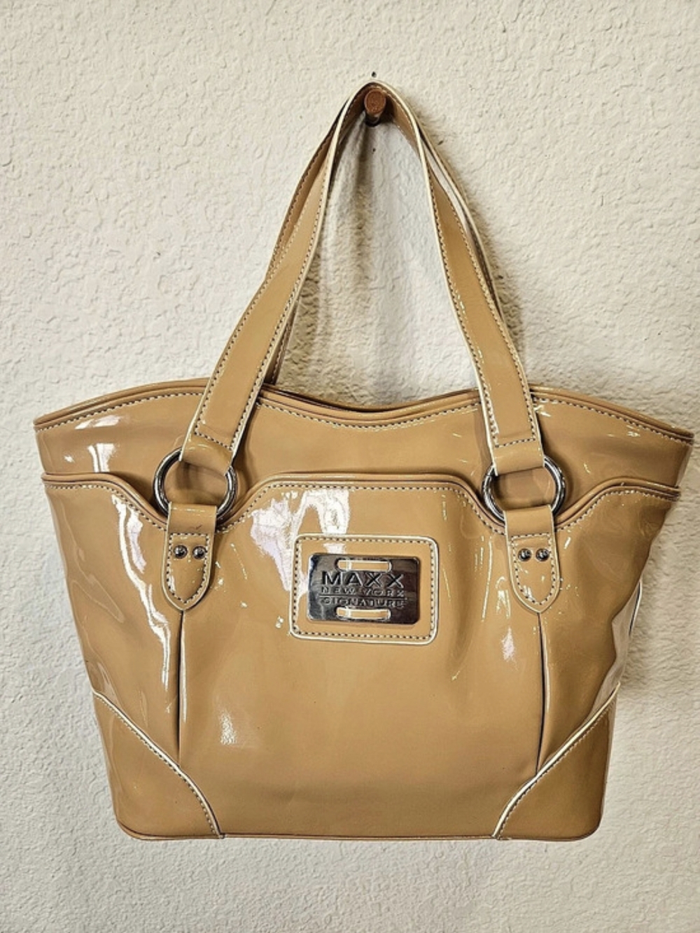 Michael Kors Patent Tote in Brown